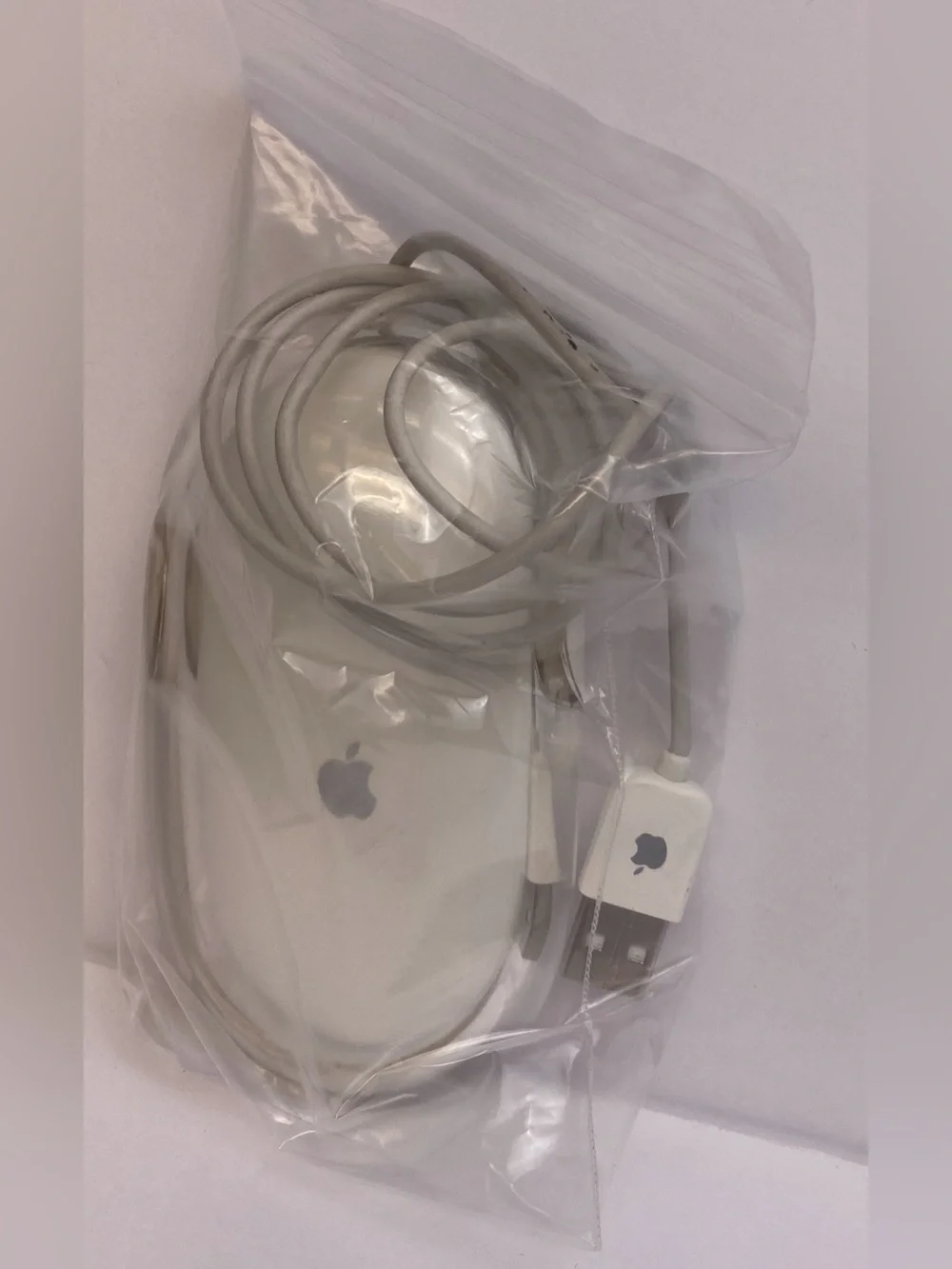 Genuine Apple Macintosh Pro Mouse M5769 White Solid USB Wired Optical Tested